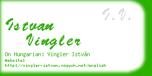 istvan vingler business card